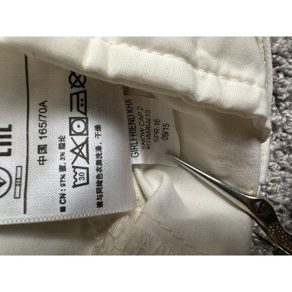 GAP Girlfriend‎ Chino Pants Beige Stripe 6 Straight Leg Casual Minimalist Y2K - Picture 12 of 15